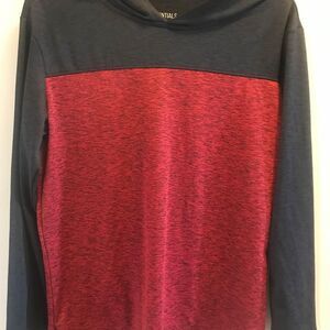 Real Essentials Boys Size Large Lightweight Hoodie Polyester/Spandex Red